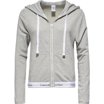 Calvin Klein Top Hoodie met rits en logo QS5667E 020 grey