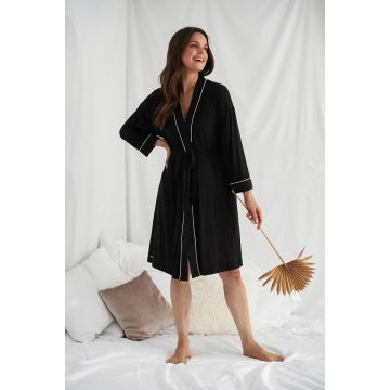 Pretty You London Bamboo Kimono  black