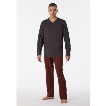 Schiesser Heren Pyjama 180251 203 anthrazit