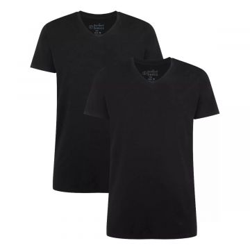 Bamboo basics Men 2 pack T-shirt V-hals Velo